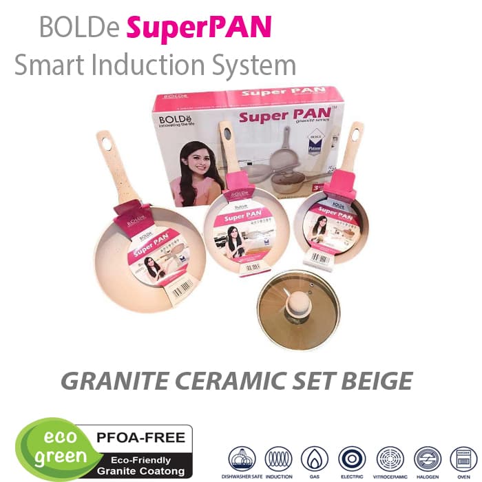 Bolde Super PAN Granite 3+1 pcs Sets - BEIGE